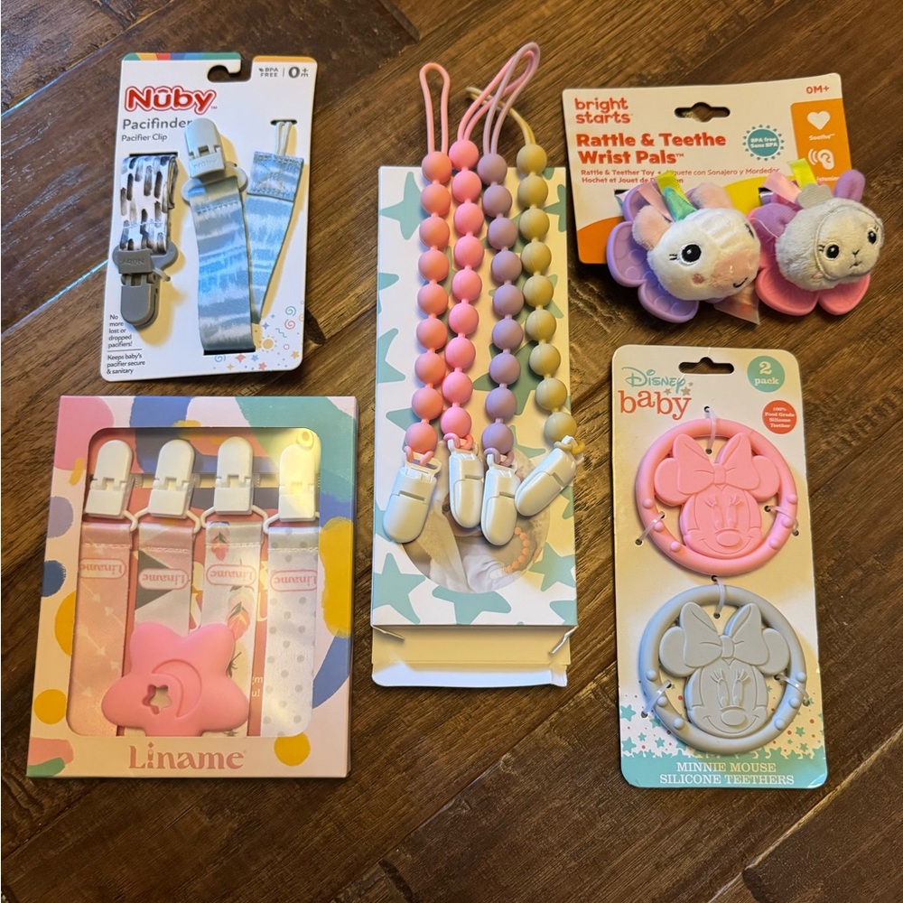 Baby Items - Pacifier Straps & Teething Toys